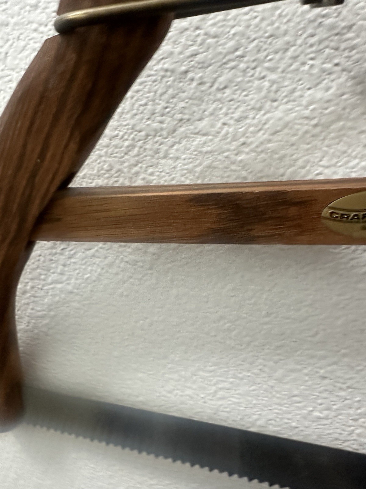 Vintage Craftsman SN 01353 Classic Zebra Wood Bow Saw Carpentry Tools