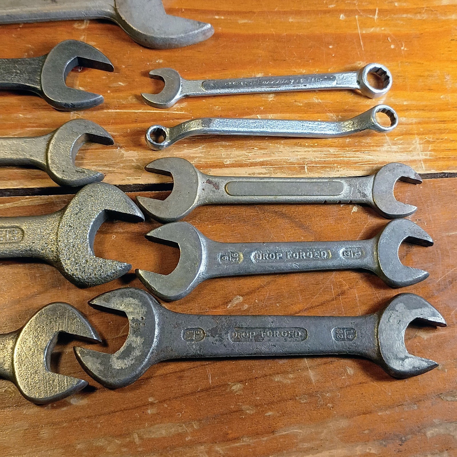 12 Vintage Barcalo Buffalo USA Wrenches Open End Double Box End Combination