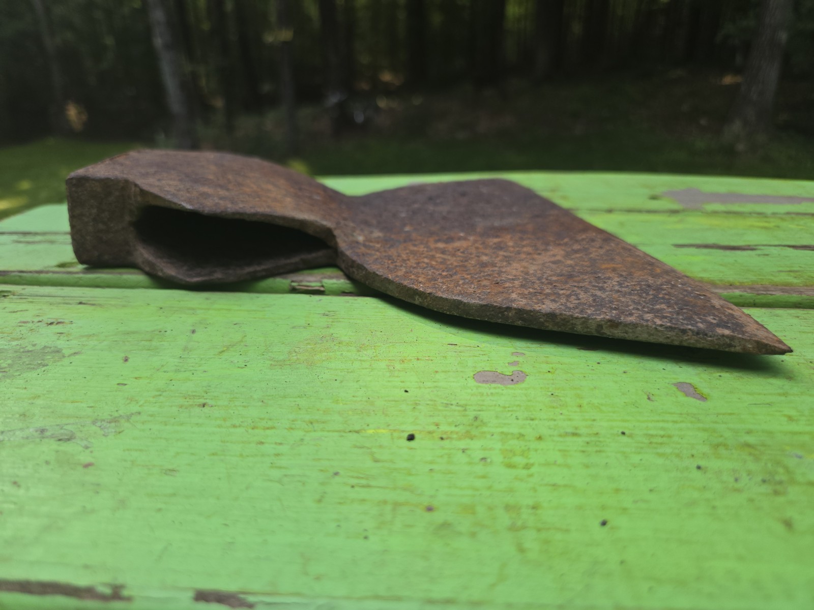 Antique Original Hand Forged Broad Axe Head Hewing Axe Primitive 6.5 Lbs.