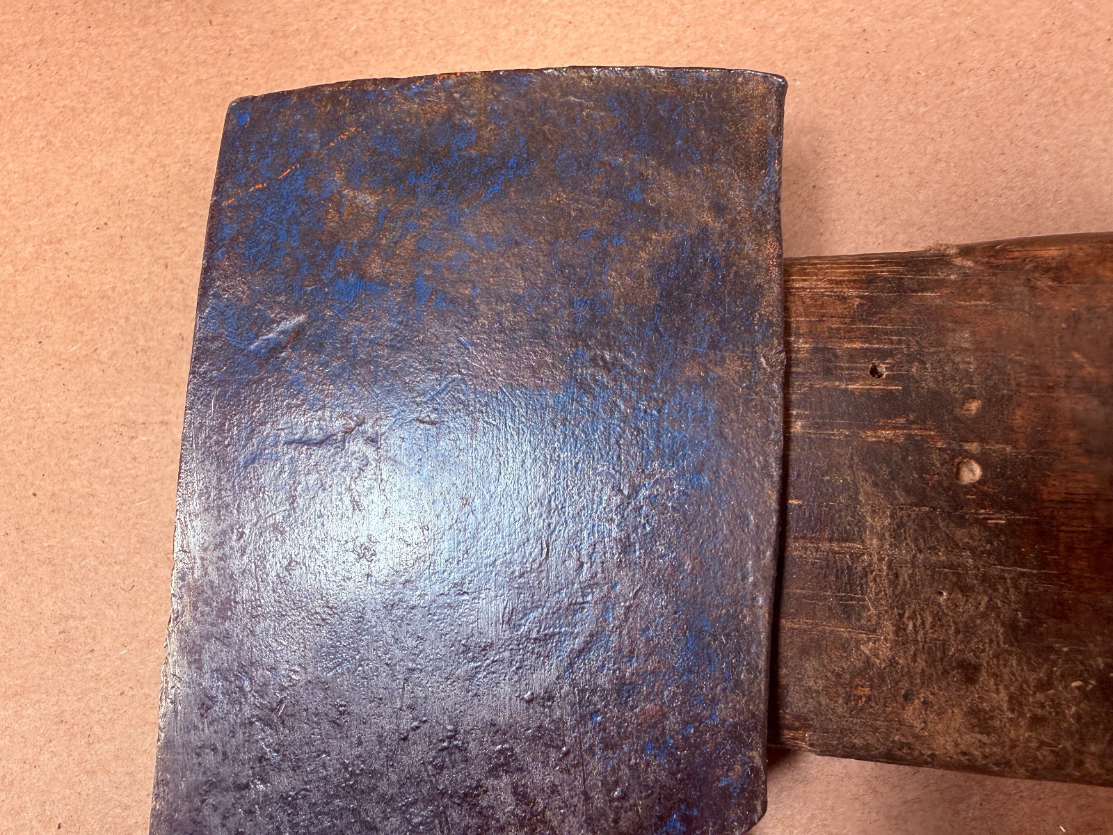Vintage Blue Hand Axe Made In Sweden 2-1/2 Lb With Original Wood Handle