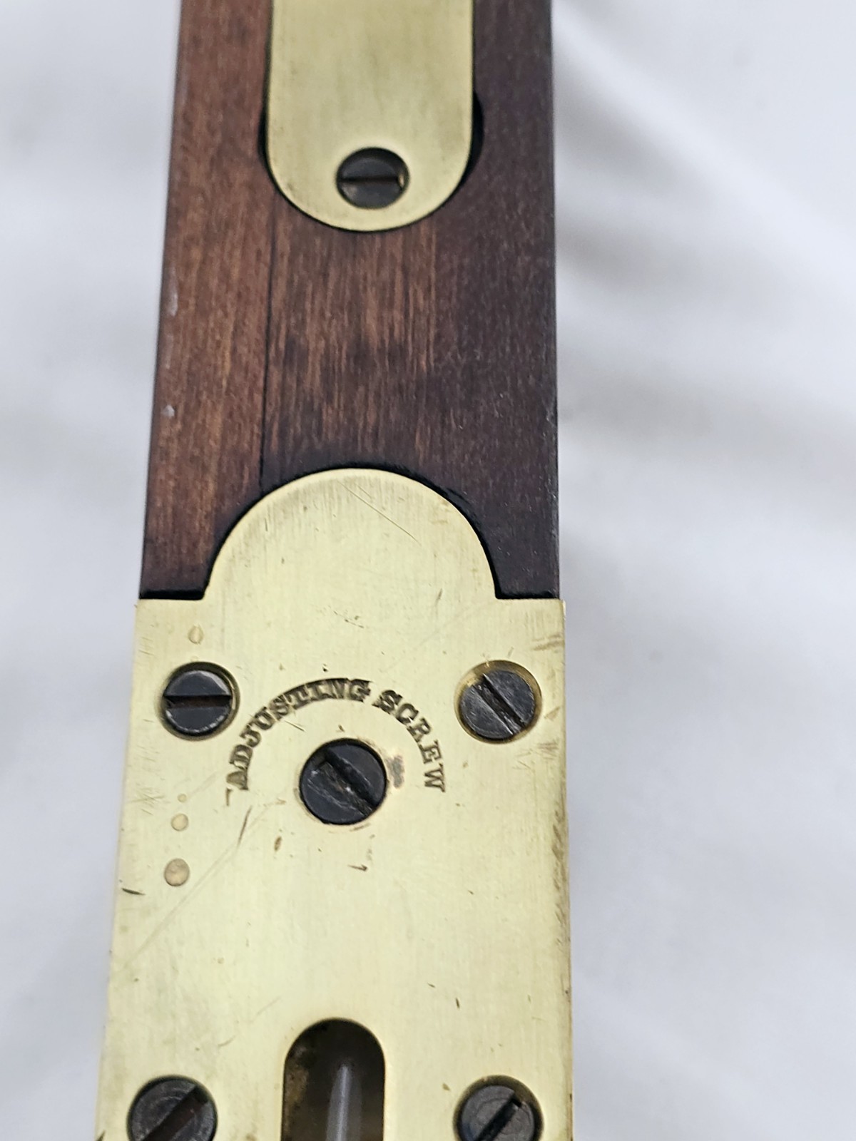 Antique Stanley Rule & Level 26″ Adjustable Wood & Brass Level 1872 Pat.