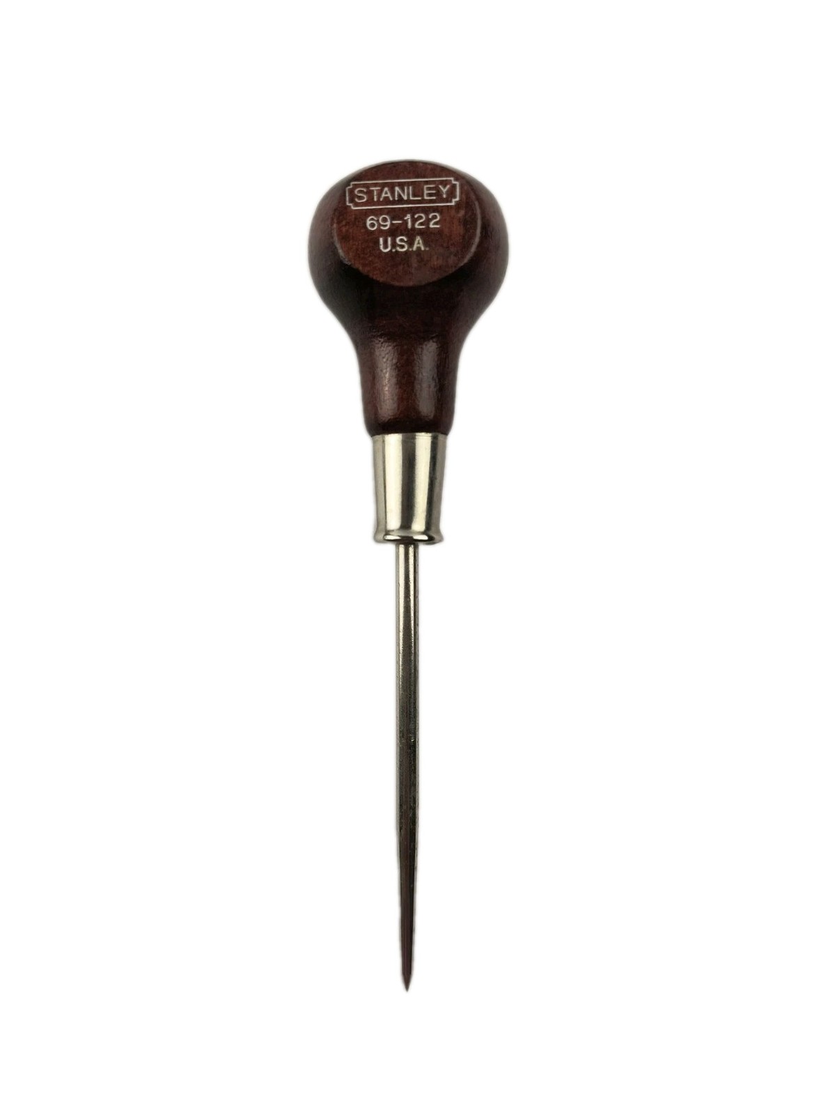 STANLEY Wood Handle Scratch Awl No. 69-122 U.S.A. Vintage