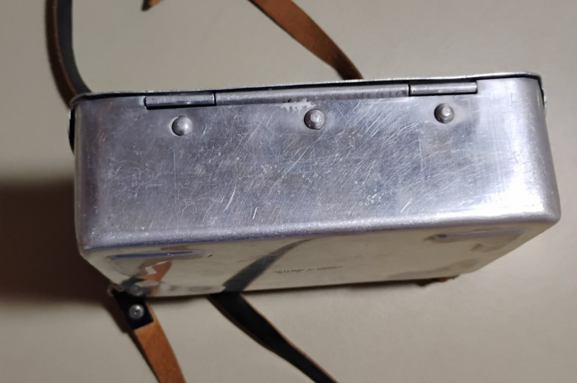 Natural Aluminum Steampunk Style Storage Box with Leather Strap Made in India