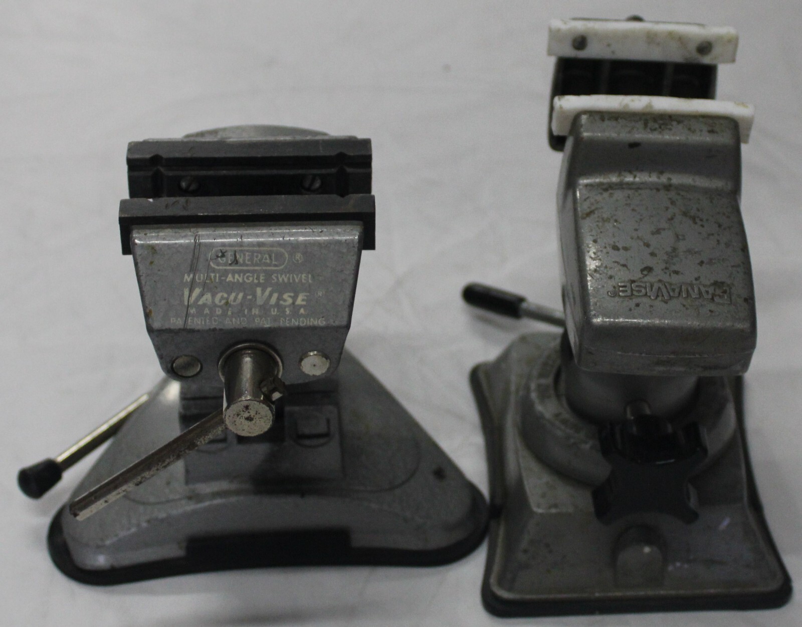Mixed Lot of 2 General and PanaVise Swiveling Bench Top Vises