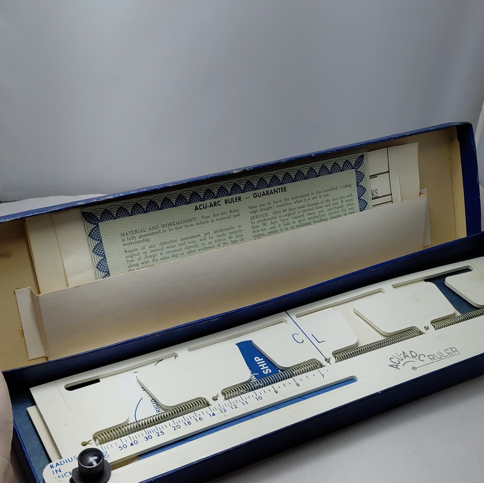 Vintage Hoyle Engineering Co ACU-ARC Ruler for Drawing Curves in Original Box