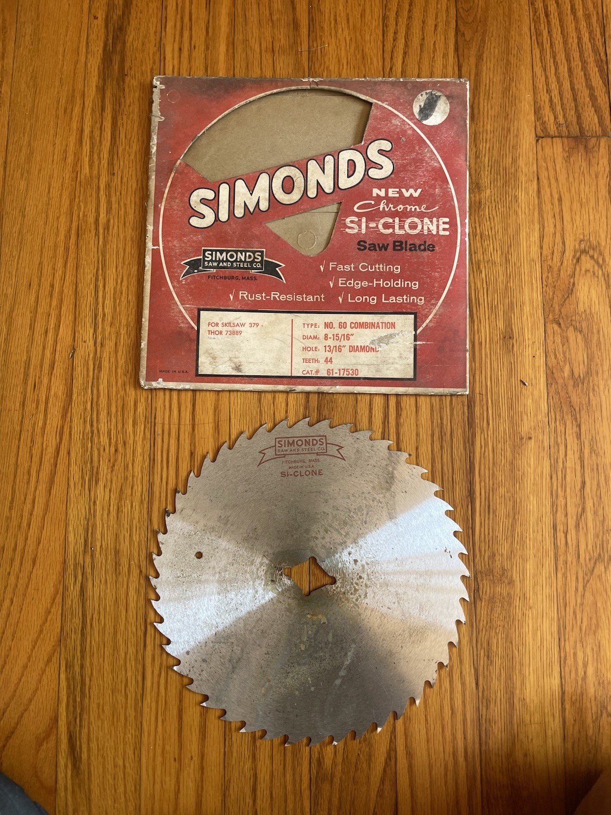 Simonds New Si-Clone Saw Blade in Original Sleeve #61-17530 Combination 44 Teeth