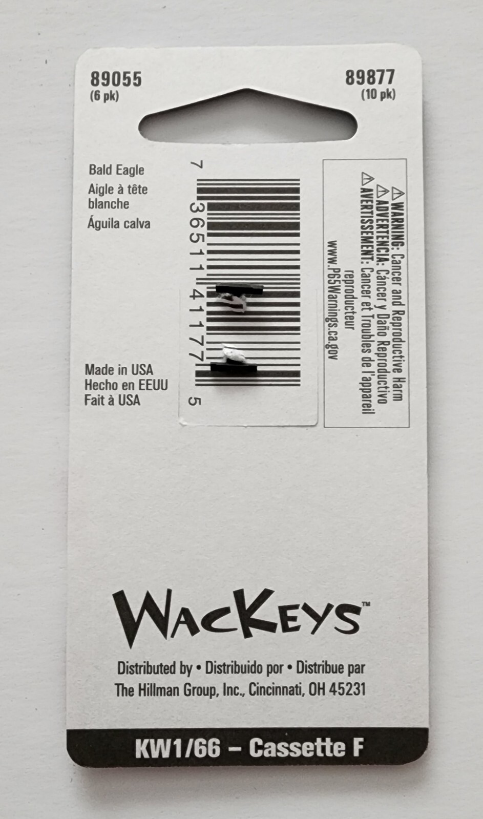 House Key blank KW1 66 American Eagle Wackeys House Key Freedom Uncut
