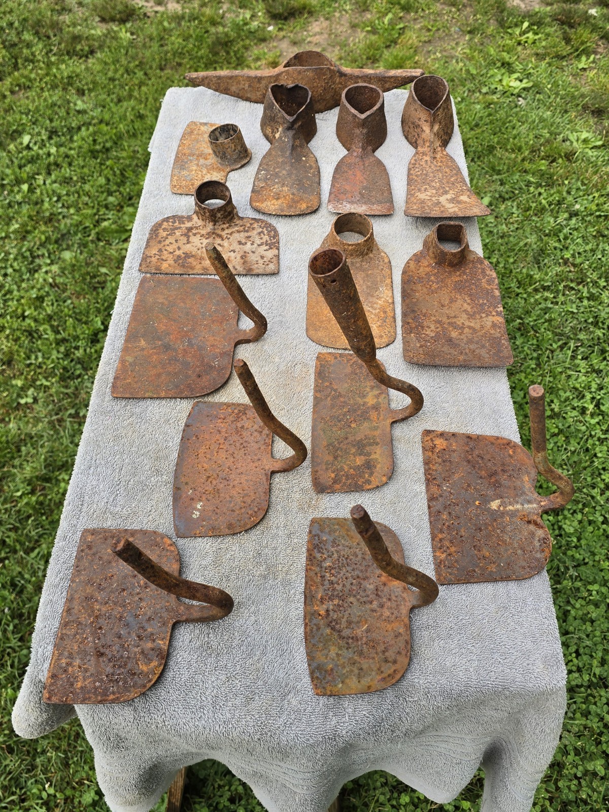 Vtg Grub Hoe Digging Farm Garden Adze Cultivator Plantation Old Tool Head Lot