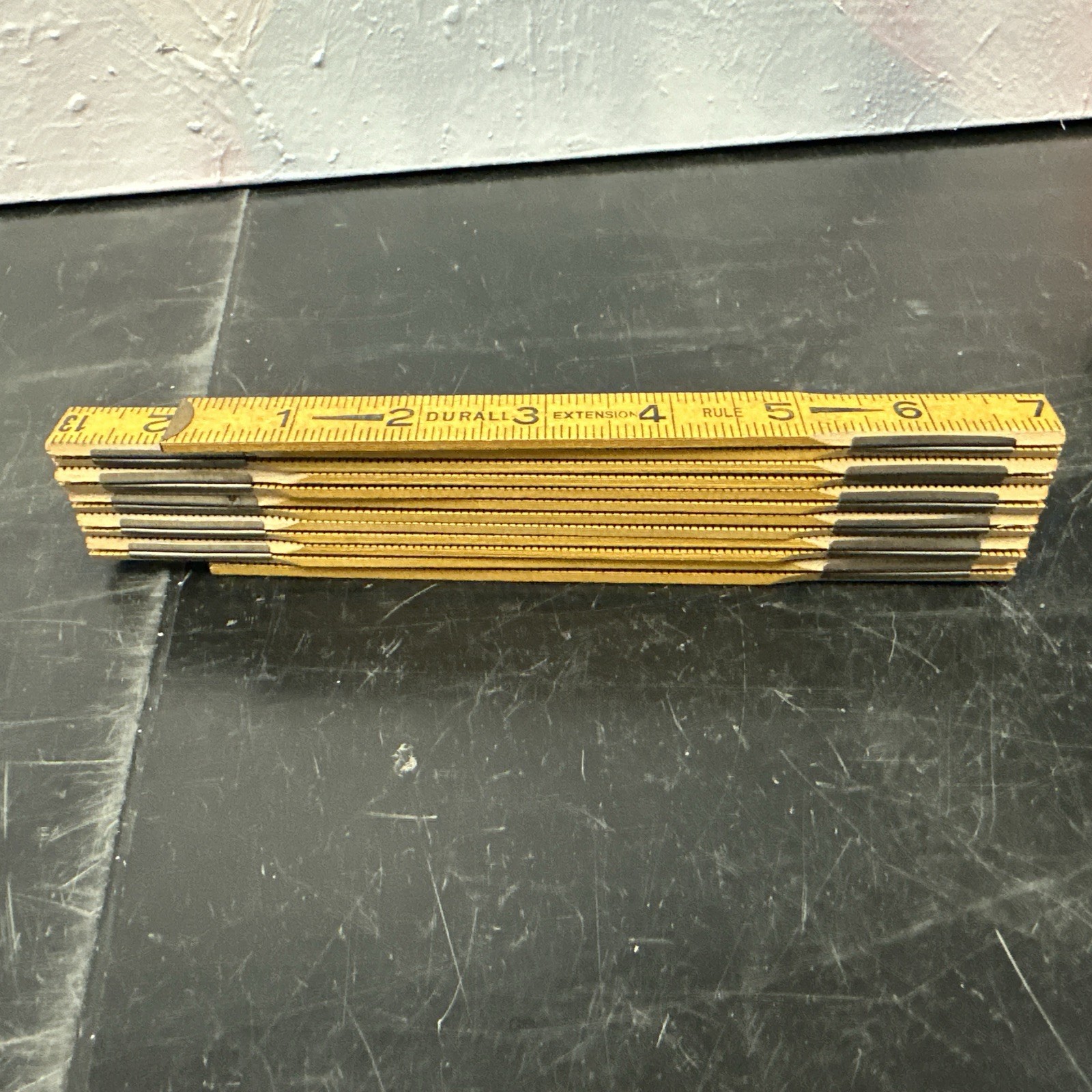 Durall Golden Rule Vintage Wood/Brass Fold Out Extension Ruler 72 Inch USA