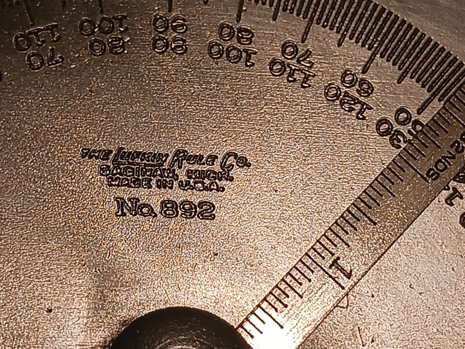 VTG Lufkin Rule No. 892 Protractor Depth Angle Gage Gauge with No. 2310 6″ Rule