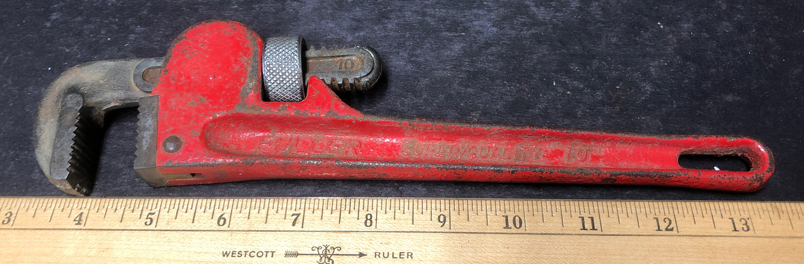 Vintage 10” Pipe Wrench Fuller Super Quality Japan Old Plumbing Tool
