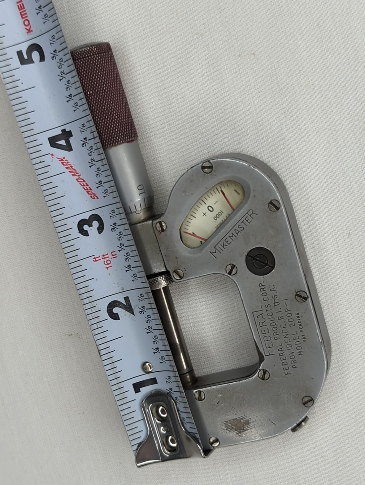 FEDERAL INDICATING MICROMETER MODEL 200P-1 USA
