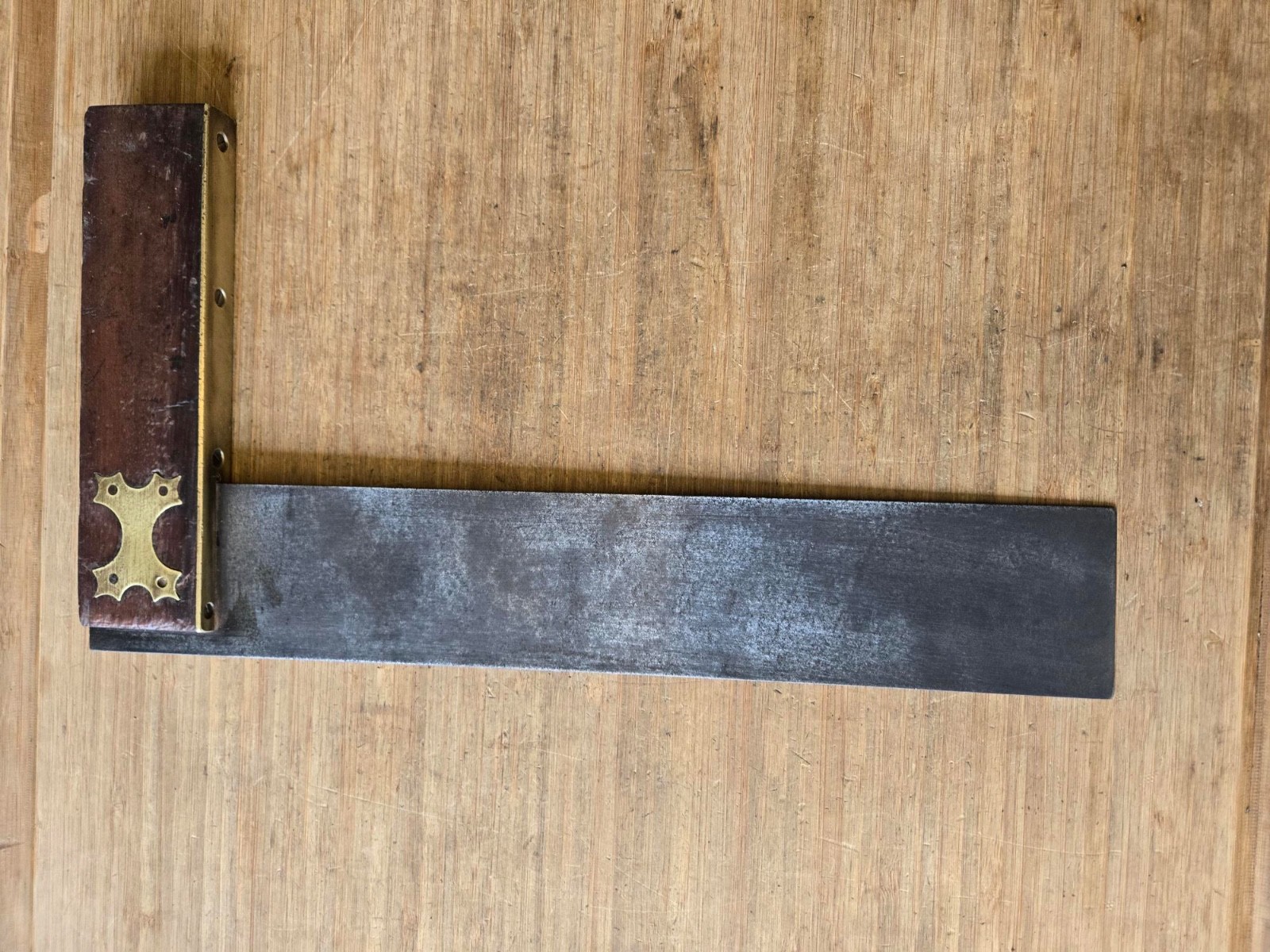 Antique 13 3/4″ x 2 3/8″ Square Rosewood & Brass *Early & Collectable