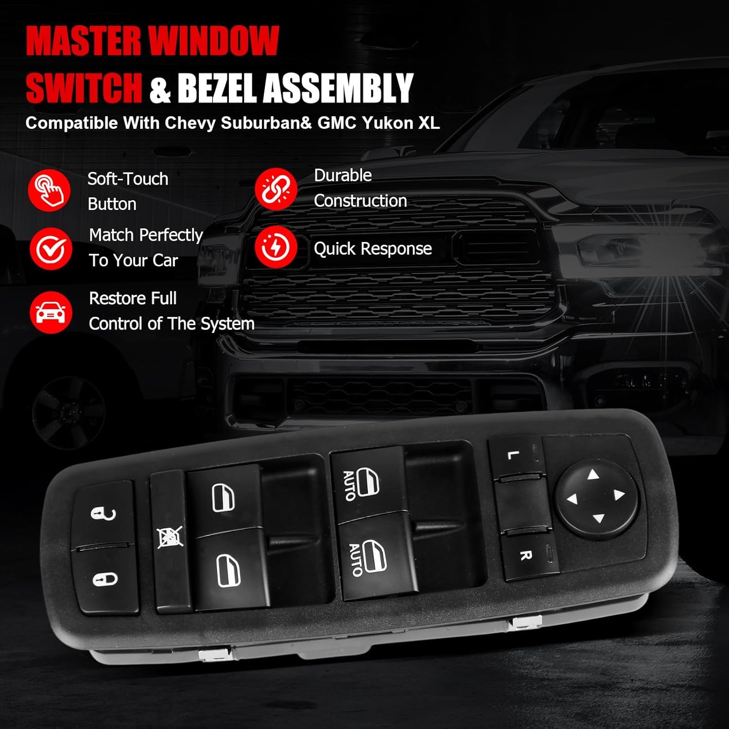 901-473 Master Power Window Switch Compatible with 2009-2012 Dodge Ram 1500 2500