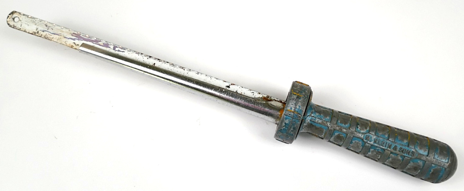 M. Klein & Sons Hacksaw No. 73 Blue Cast Aluminum Handle Vintage USA EE1825