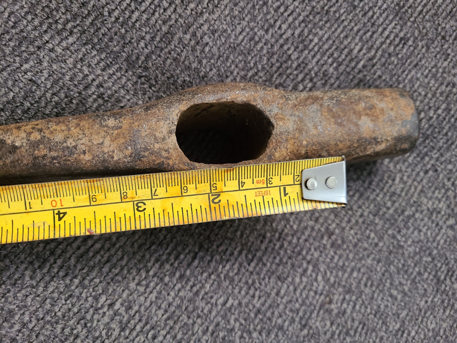Vintage Rock Pick Geologist Hammer Head. 2 Pounds 8 Ounces. 10″ Long. Q17
