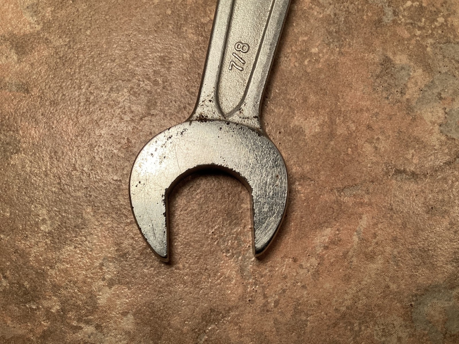 Vintage Combination Wrench SAE 3/4″ and 7/8″ Satin 7-1/2″ Length Forged in USA