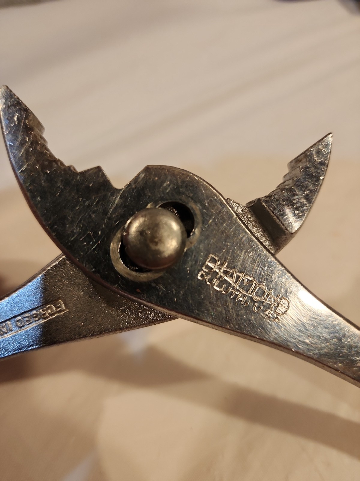 Vintage Diamond Duluth “K38” 7.75 Inch Slip Joint Pliers USA Used