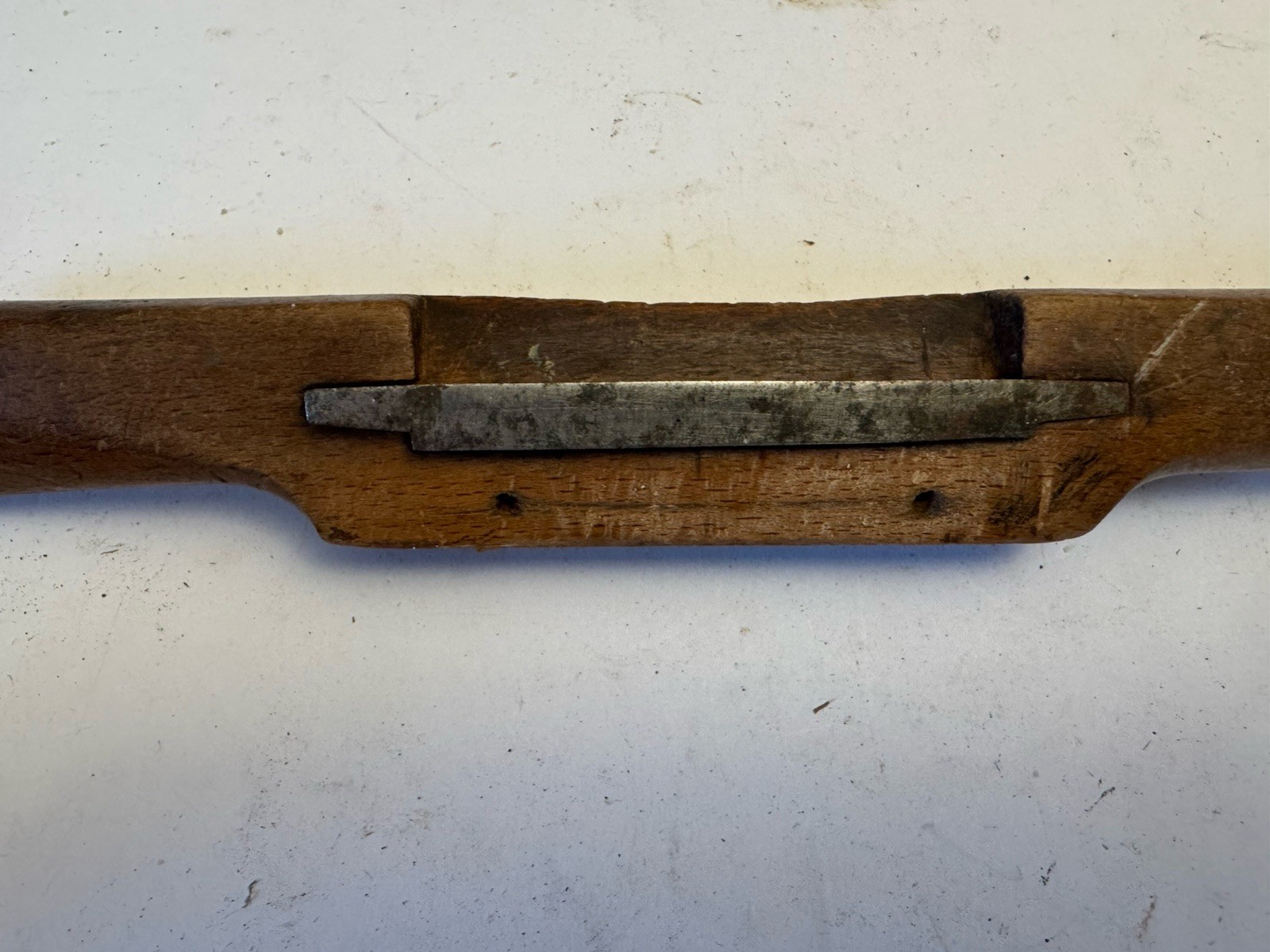 Antique Wooden Handle Spokeshave Spoke Shave Draw Knife – 11-1/8″ Long