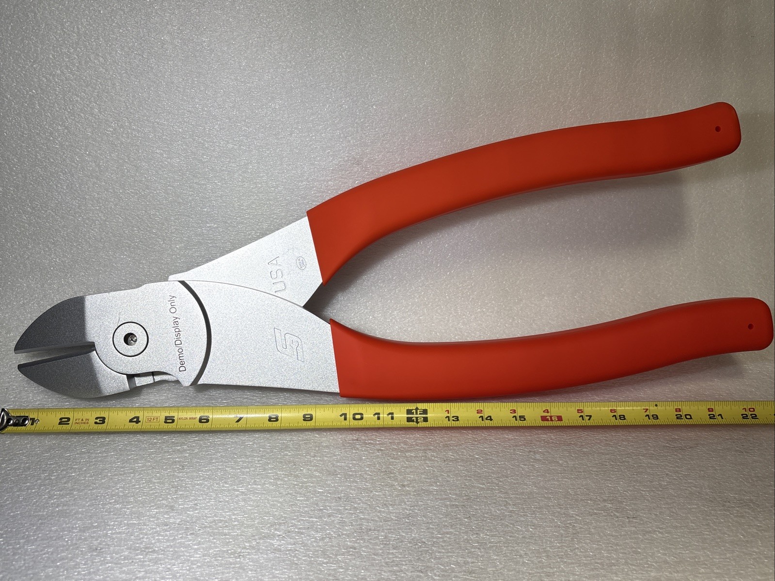 New Snap-On Orange 87BCF Diagonal Cutter Pliers Giant Display Wall Mount