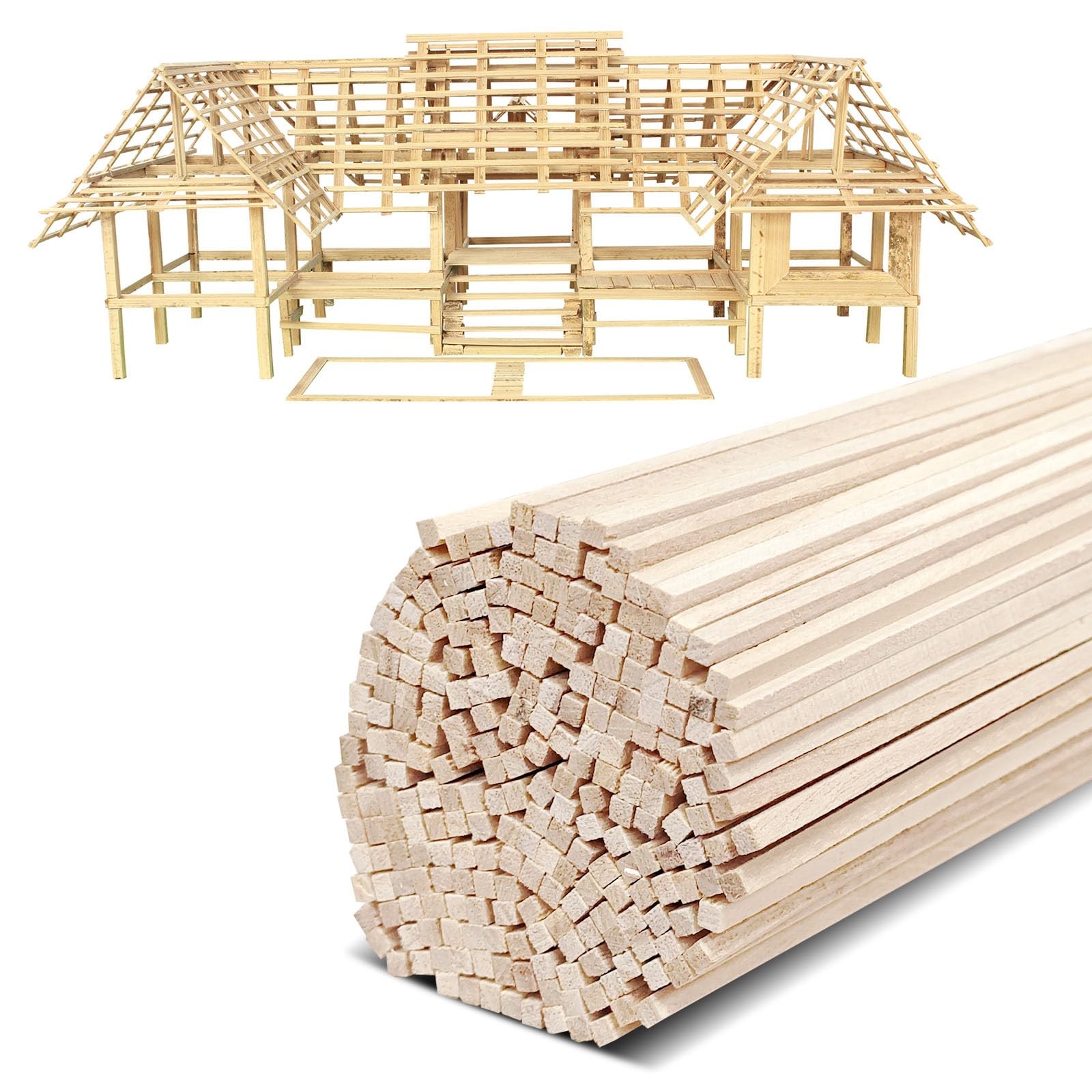 300 Pcs Balsa Wood Sticks 3mm x x 305mm, 300