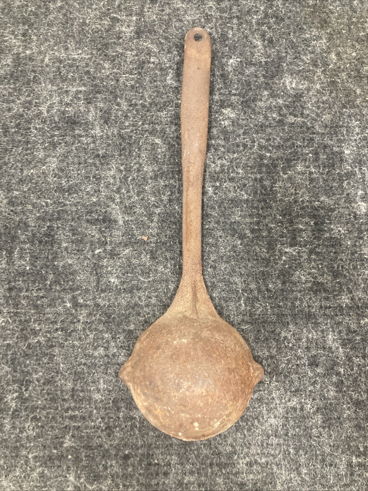 Vintage Cast Iron Smelting Lead Casting Blacksmithing Double Spout 14.5″ Ladle