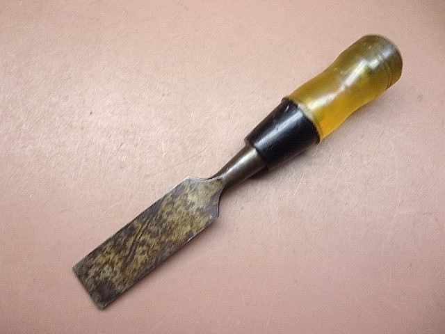 STANLEY No. 60 Bevel Edge Wood Chisel 1″ Edge Resin Handle Early Carpentry Tool