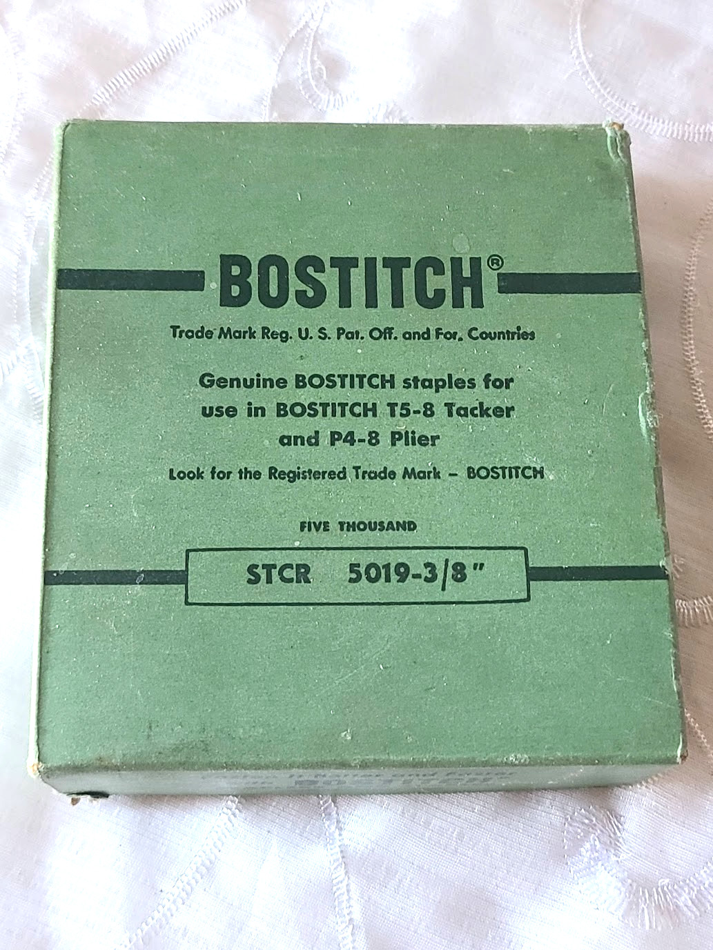 VINTAGE BOSTITCH STAPLES SH 5019-3/8″ Full Box 5k Staples USA
