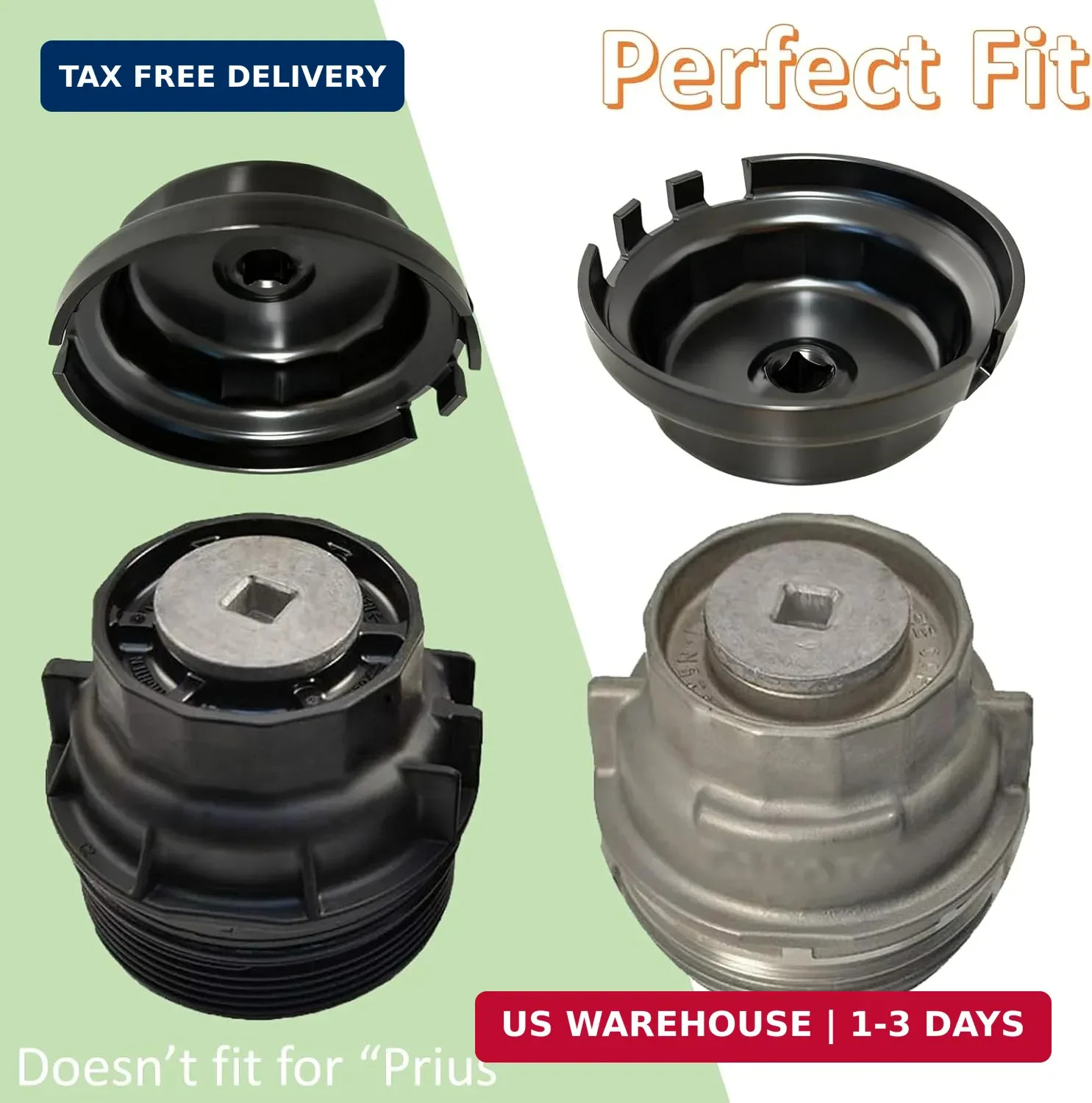 Anti-Rupture 64mm Oil Filter Wrench for Toyota, Tacoma, Camry, Tundra, Lexus, Si