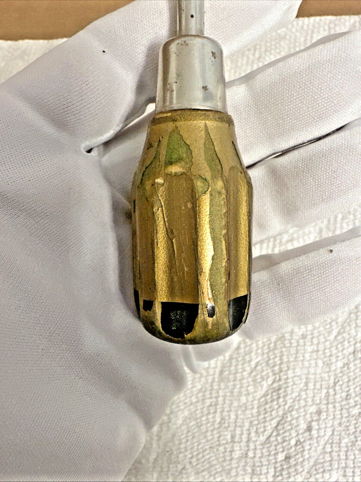 Vintage Fuller’s #2 Phillips Wood Handled Screwdriver #729 Gold Painted Handle