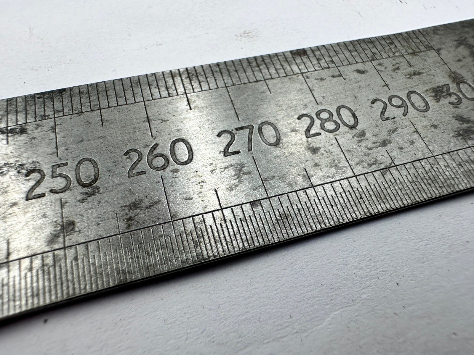 Vintage Rabone Chesterman No 64 30cm 12” Steel Ruler Metric Imperial
