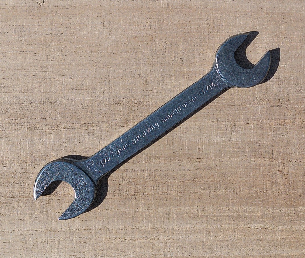 1939-45 Vintage PLOMB Tools 1/2 x 7/16 inch Open End Wrench Model No. 3025
