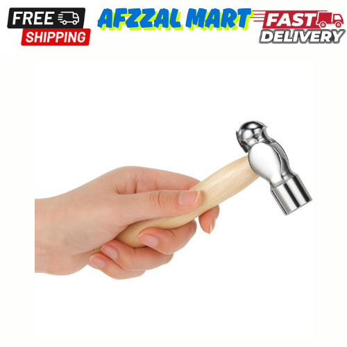 Mini Hammer with Wooden Handle, Ball Peen Hammer, Small Round Head Hammers Tool,