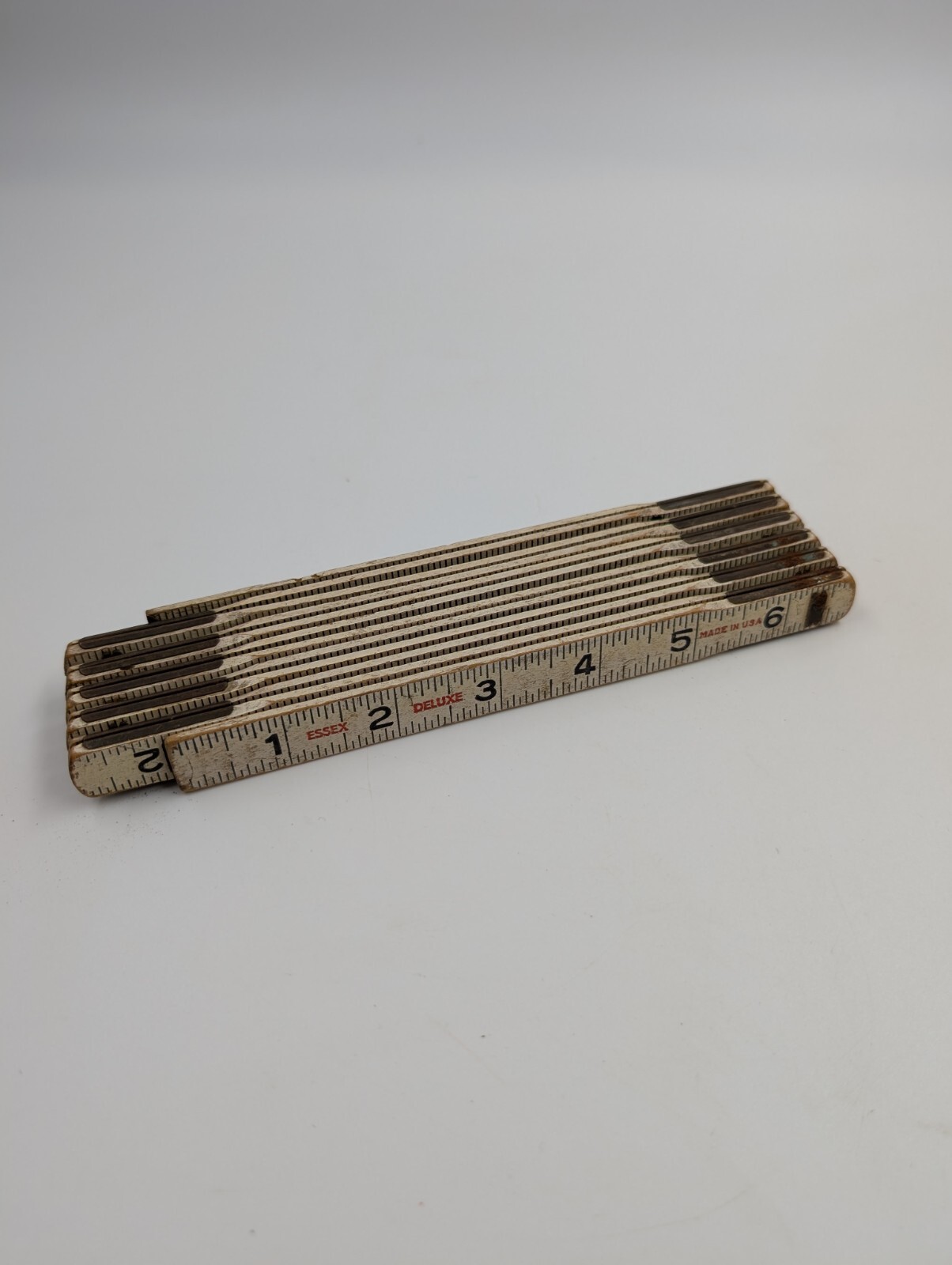 Vintage Essex Deluxe Extension Ruler 72″ (6 foot) Folding Wood Ruler