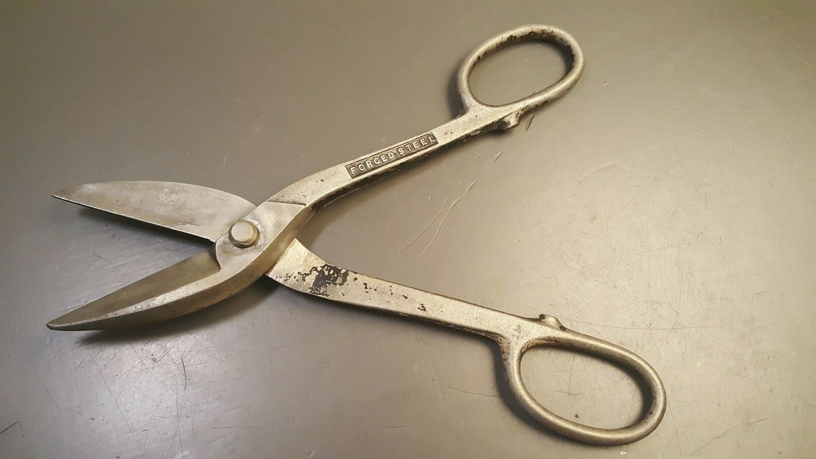 Vtg Western Cutlery Co. USA No. 90 Metal Shears Tinner Snips 12″ Forged Steel