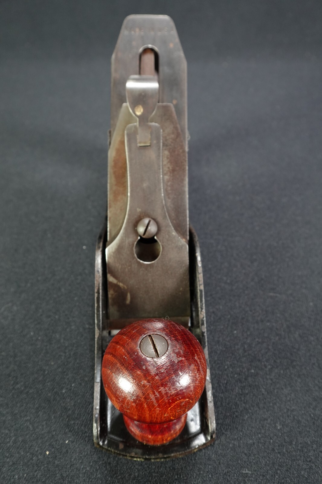 Vintage Wood Plane Made In USA Maker’s Mark On Cap Iron Illegible Excellent