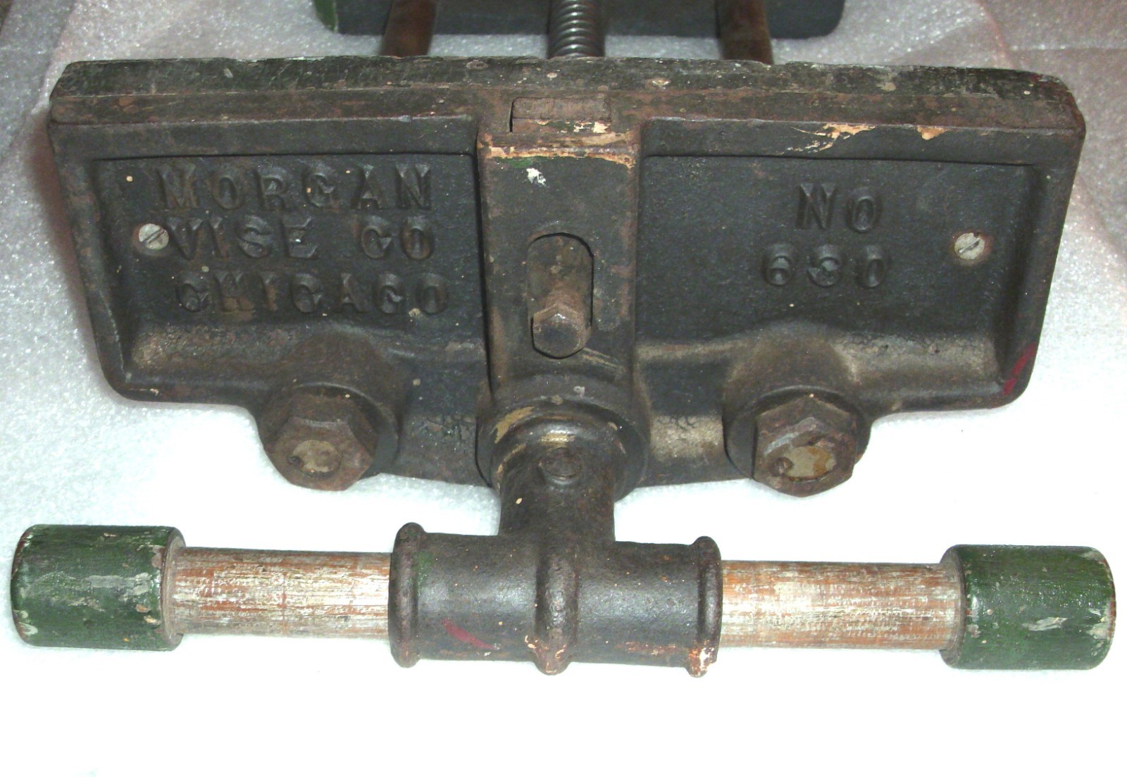 1910’s ~ 1920’s RARE MORGAN NO. 630 UNDERMOUNT WOODWORKERS BENCH VISE 10″ 8″ JAW