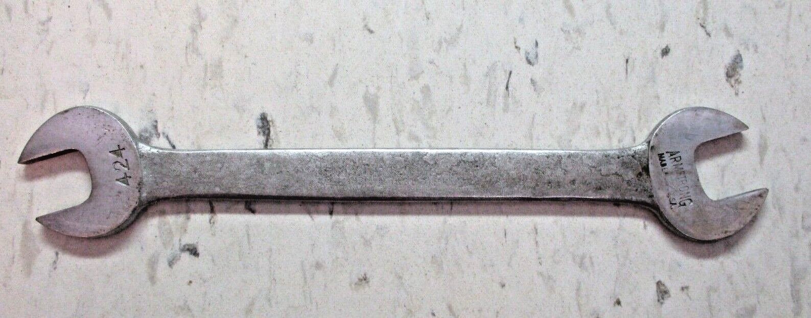 Armstrong 424 USA Open End Tappet SAE Hi Tensile Wrench 5/8 – 11/16 Vintage