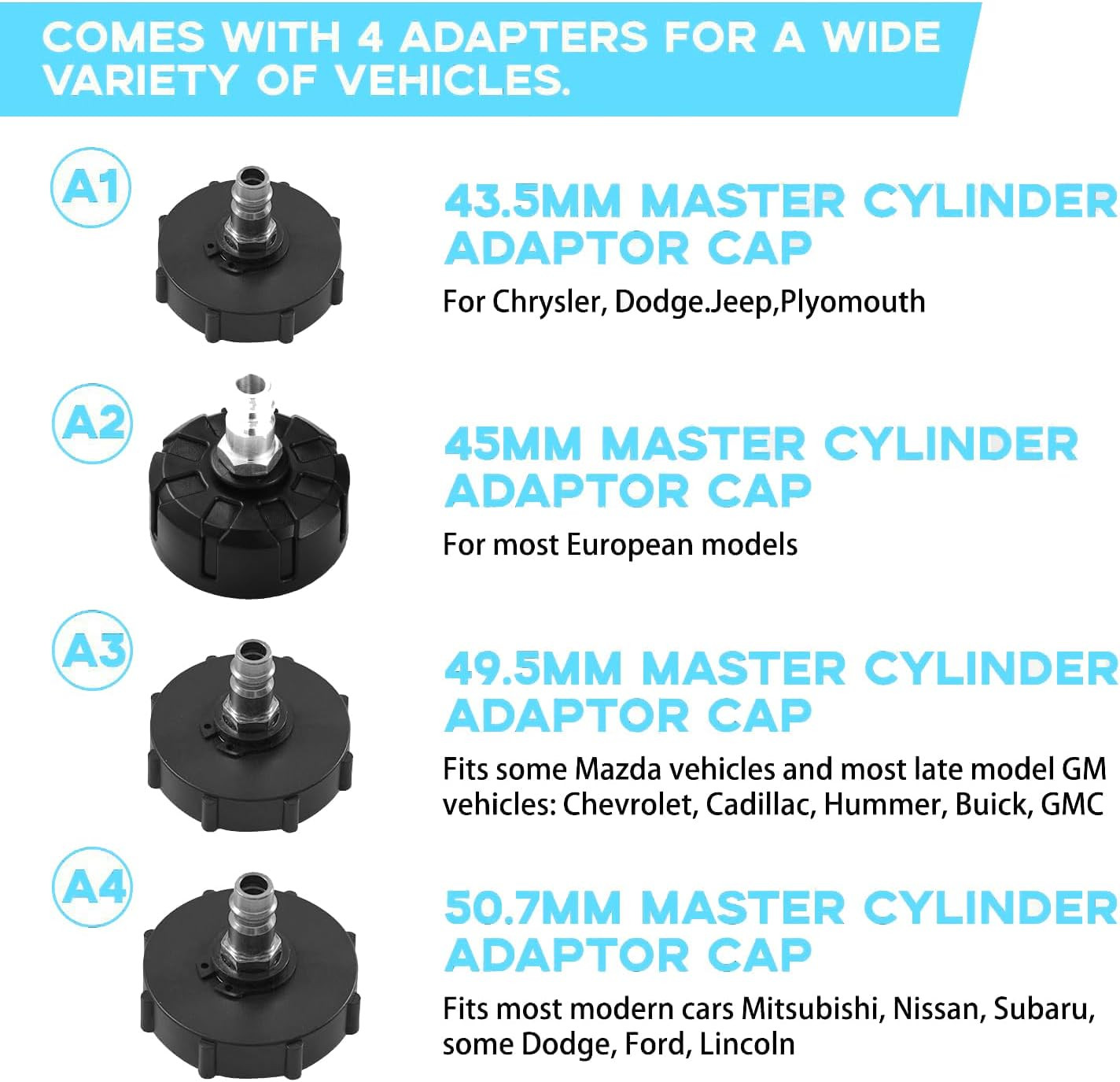 Brake Bleeder Kit with 3L Pressure Pump, 1L Waste Bottle & 4 Upgraded Adapters,