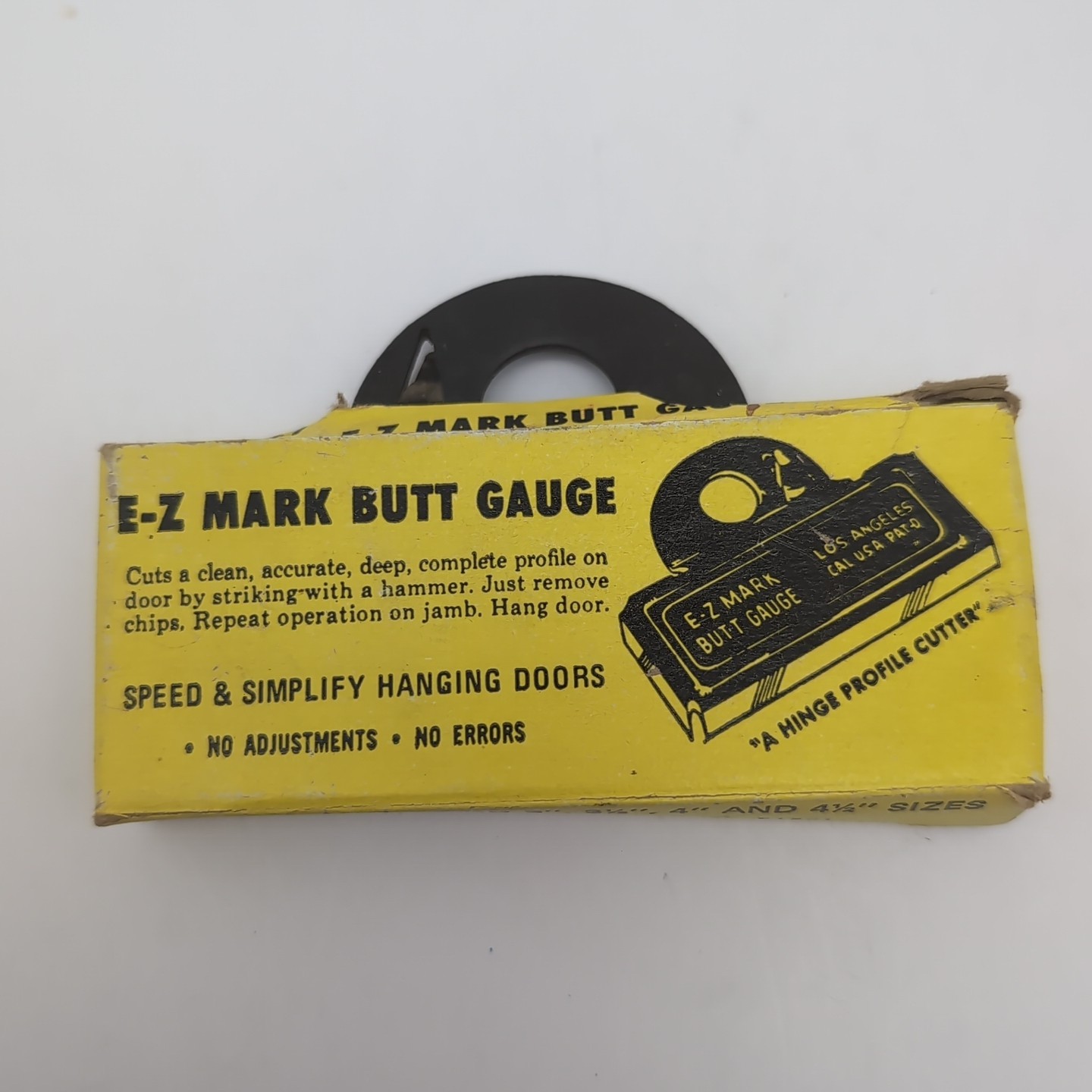 LOT OF 2: Vintage E-Z Mark Butt Gauge Gage 3 1/2” & 4” Nice Used Shape