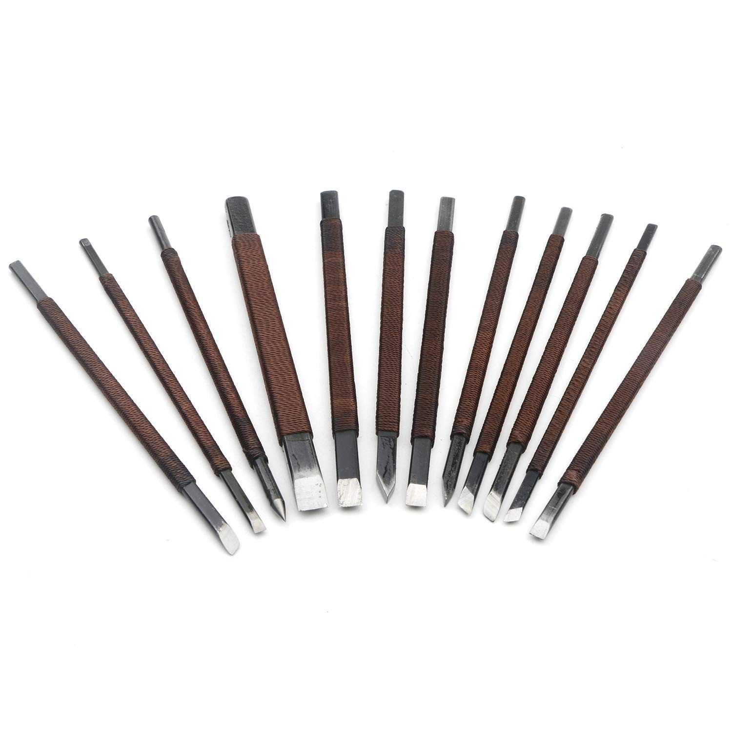 12 Pcs Wood Carving Tools Set Professional Carving Knife Kit With Manganese Stee