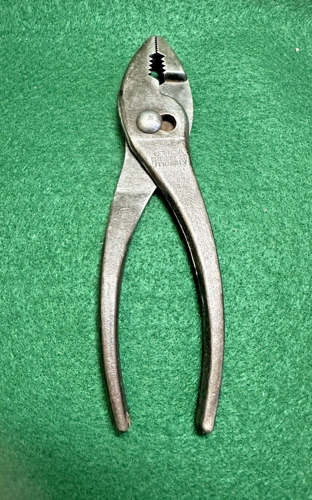 Fine Vintage UTICA CUTLERY CO. – 6¼” Slip Joint Pliers – N.Y.
