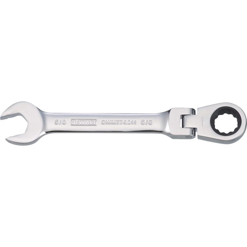 DeWalt 5/8 in. X 5/8 in. 12 Point SAE Flex Head Combination Wrench 7.03 in. L 1