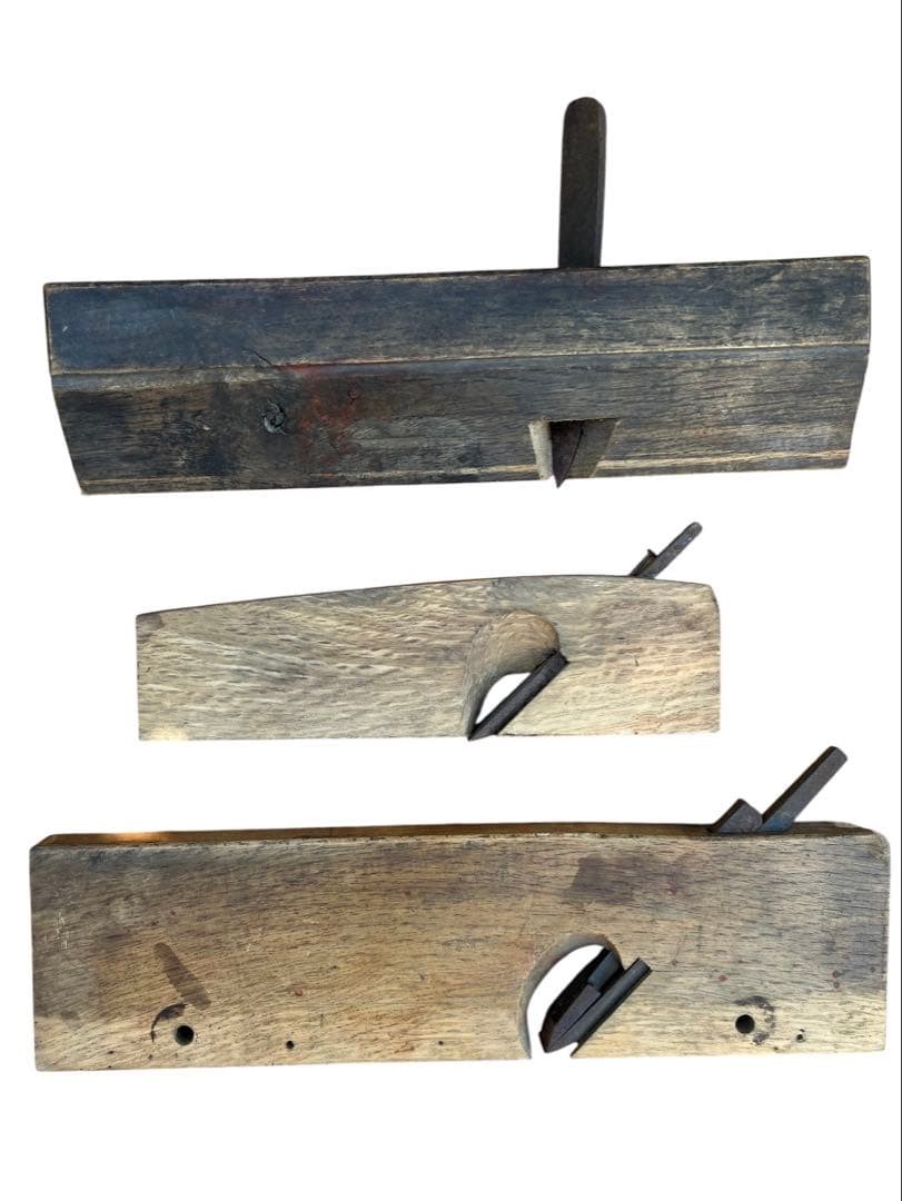 Japanese Kanna Hand Plane Set of 9 Signed Vintage Carpenter Woodworking Tool