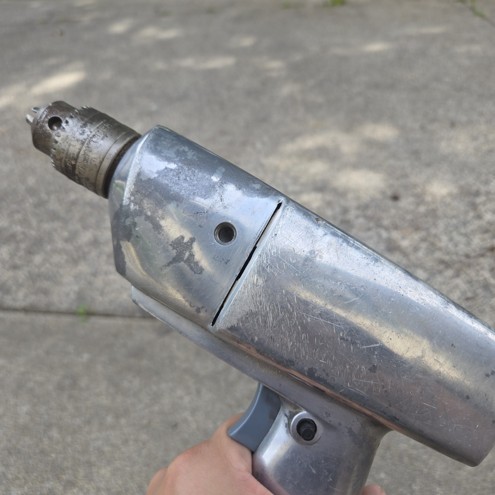 Montgomery Ward Powr Kraft 50s Vintage Electric Drill 3/8 W/ Chuck Key- Working