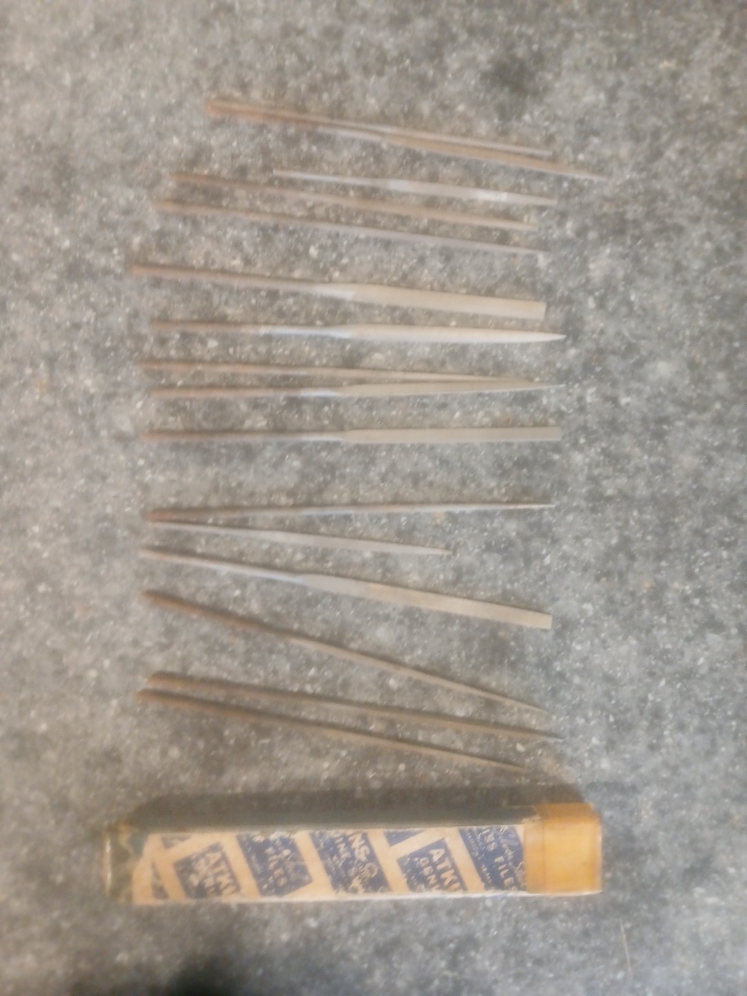 Vintage Alkins Guinine Swiss Made Files In Origanal Box 16 Total