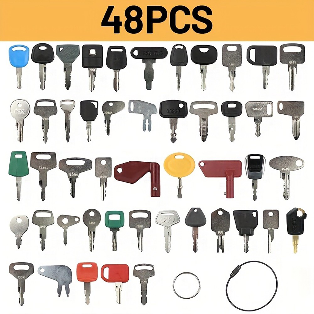48-DIY Replacement Keys Set fits Multi-Model Key Parts, Master Replacement Parts
