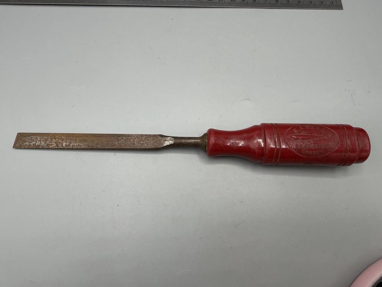 Vintage E.A. Berg Eskilstuna Sweden 1031 1/2” 12mm Wood Chisel Original Handle