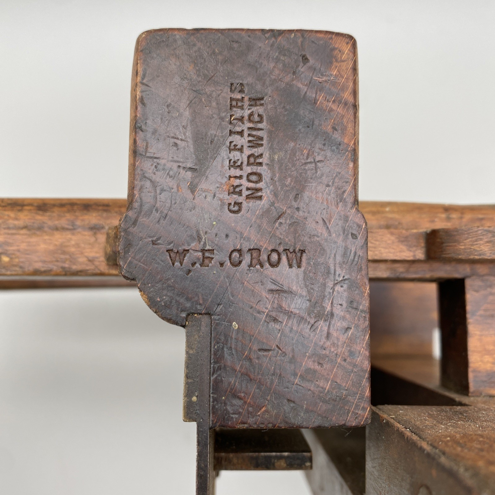 Griffiths Norwich Plough Plane Wood and Brass.