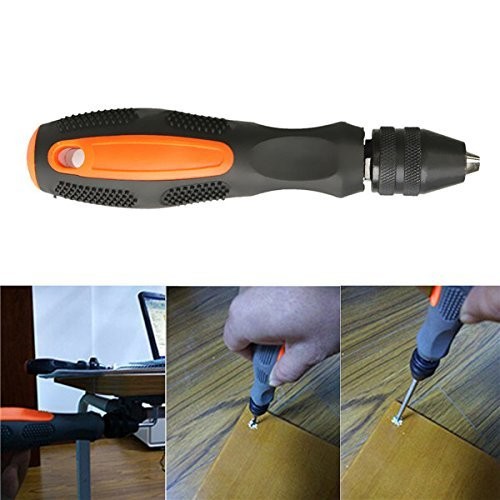 Mini Hand Drill 0.5-8mm Keyless Chuck Pin Vise – Comfortable Non-Slip Handle